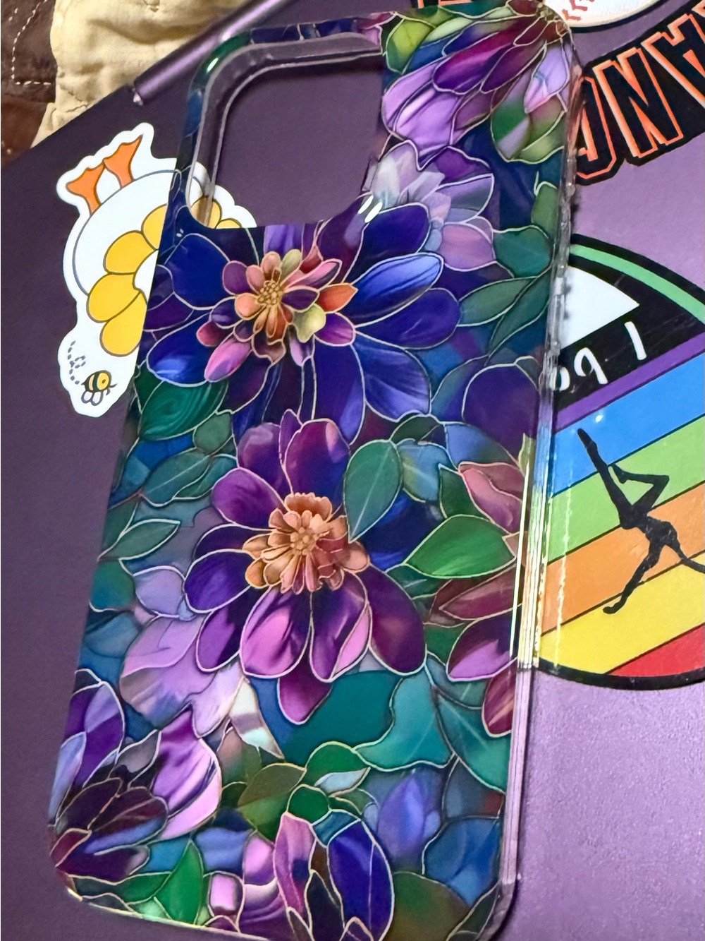 iPhone 16 pro max stained glass print case